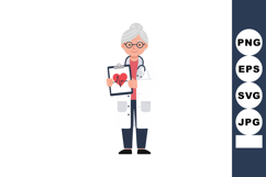Female doctor holding heart rate chart medical healthcare pr Product Image 1
