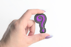Question Mark ITH Feltie Applique Embroidery