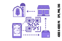 Purple Product Traceability QR Icon Product Image 1