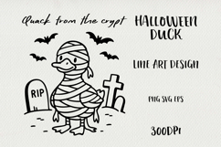 Line Art Cute Halloween Duck BUNDLE| EPS, SVG, PNG Product Image 5