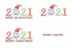 Covid Quarantine Christmas sublimations- 3 png files Product Image 3