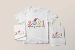 Covid Quarantine Christmas sublimations- 3 png files Product Image 2