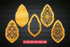 Quatrefoil Moroccan Earring Template SVG Laser Cut File