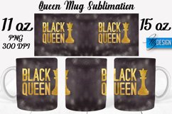 Queen Mug Sublimation | 11 Oz 15 Oz mug | Mug Wrap Template Product Image 1