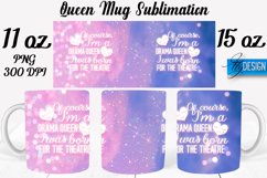 Queen Mug Sublimation | 11 Oz 15 Oz mug | Mug Wrap Template Product Image 1