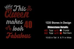 Birthday Queen Rhinestone SVG Template - This Queen 40 Product Image 2