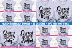Queens Are Born In Quotes on Shirt Mockup