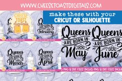 Queens Are Born In Quotes on Shirt Mockup