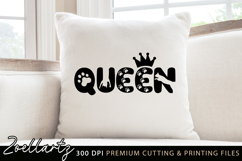 Cat Queen SVG Cat Mom SVG Paw Print SVG Queen T-shirt Design Product Image 2