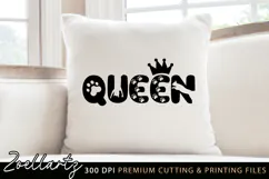 Cat Queen SVG Cat Mom SVG Paw Print SVG Queen T-shirt Design Product Image 2