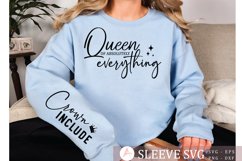 Queen of absolutely everything Sleeve SVG Product Image 2