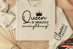 Queen of absolutely Everything Sleeve SVG Design Product Image 3