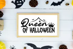 Queen of Halloween Sign SVG, Farmhouse Halloween Sign Product Image 2