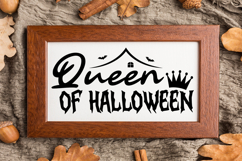 Queen of Halloween Sign SVG, Farmhouse Halloween Sign Product Image 3