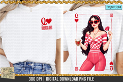 Queen of Hearts png / Playing Card png / Valentines PNG Product Image 1