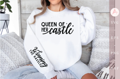 Queen of her castle Sleeve SVG Product Image 1