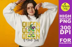 Queen of mardi gras png, mardi gras sublimation Product Image 1