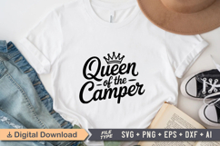 Queen Of The Camper SVG File | Camping SVG | Outdoor Designs Product Image 2