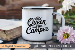 Queen Of The Camper SVG File | Camping SVG | Outdoor Designs Product Image 3