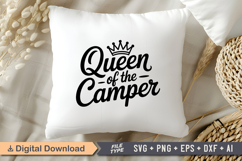 Queen Of The Camper SVG File | Camping SVG | Outdoor Designs Product Image 4