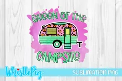 Queen Of The Campsite Sublimation Camping Sublimation PNG Product Image 2