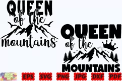 Queen Of The Mountains SVG | Queen SVG | Mountains SVG | PNG Product Image 3