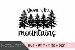 Queen of the mountains SVG , Mountain Hiking SVG Product Image 1