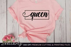 Queen SVG Cut File Mothers Day T-shirt Mug Tote Bag Design Product Image 2