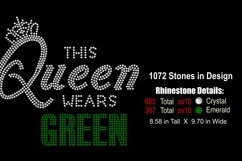 St Patricks Day Rhinestone or Vinyl SVG Template - Queen Product Image 2