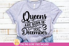 December Birthday Queen Quote on Shirt Mockup