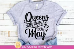 Birthday Queen Quote on Shirt Mockup