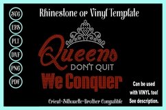 Queen Rhinestone SVG Template - Conquer Product Image 1