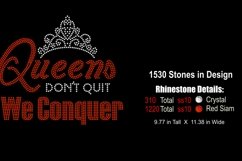 Queen Rhinestone SVG Template - Conquer Product Image 2