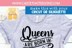 Queens Are Born In July SVG | Birthday Queen Shirt Product Image 2