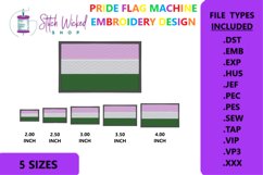 Genderqueer Modern Pride Flag Machine Embroidery Design Product Image 1