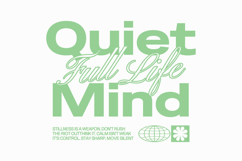 Quiet Mind Slow Living Typography T-shirt Design Product Image 1