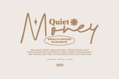 Quiet Money Typography Quotes T-shirt Design Product Image 1