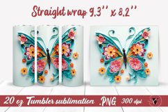 Quilling Butterfly | Tumbler sublimation design Product Image 1