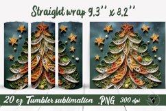 3D Christmas tree tumbler | Qulling Tumbler wrap Product Image 1