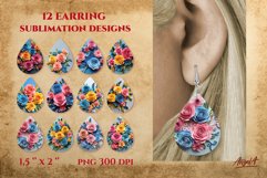 Teardrop earring bundle is flower earring sublimation designs in quilling technique. There are 12 earring template designs, So you can choose your favorite designs) These floral designs are suitable for wedding, birthday and other you party!