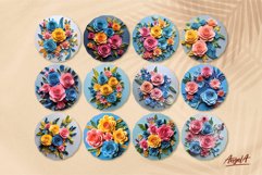 3d flower sublimation wind spinner sublimation designs bundle will perfect as decor of your house and as outdoor decorations! There are 12 wind spinner sublimation designs with 3d flowers in quilling technique.