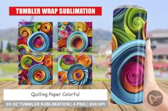 Tumbler Sublimation Wrap Quilling Paper Colorful Product Image 1