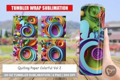 Tumbler Sublimation Wrap Quilling Paper Colorful Product Image 1