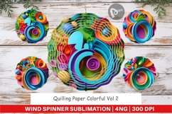 Wind Spinner Quilling Paper Colorful Product Image 1