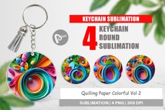 Keychain Quilling Paper Colorful Product Image 1