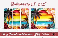 Beach sublimation | Quilling Tumbler Product Image 1