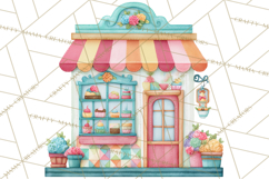 Quilted Town Clipart, Patchwork Village PNG, Cartoon Quilted Product Image 2