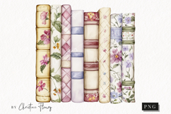 Quilted Books Clipart | Cottagecore PNG Product Image 1