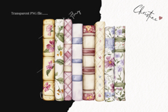 Quilted Books Clipart | Cottagecore PNG Product Image 2