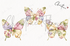 Quilted Butterflies Clipart | Cottagecore PNG Product Image 3